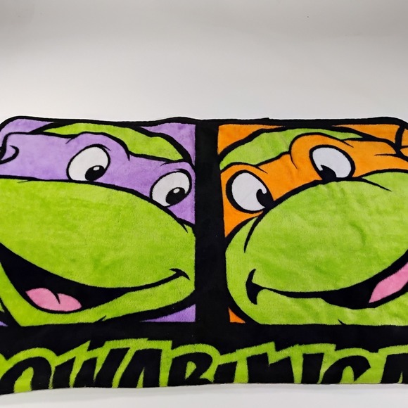 Nickelodeon Other - Vintage Nickelodeon Teenage Mutant Ninja Turtle Soft Throw Blanket Cowabunga